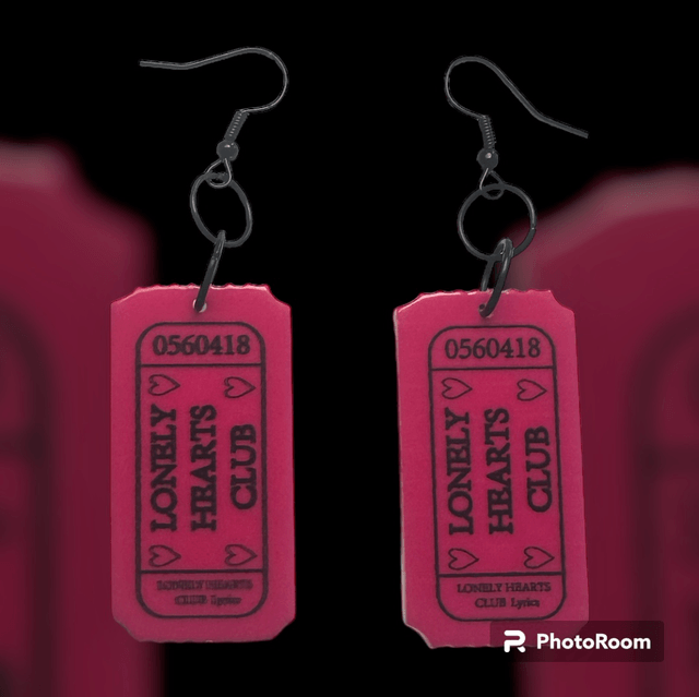Lonely Hearts Club Ticket Earrings