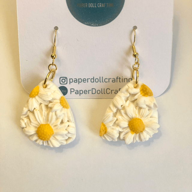 Spring Flowers 3D Polymer Clay Earrings