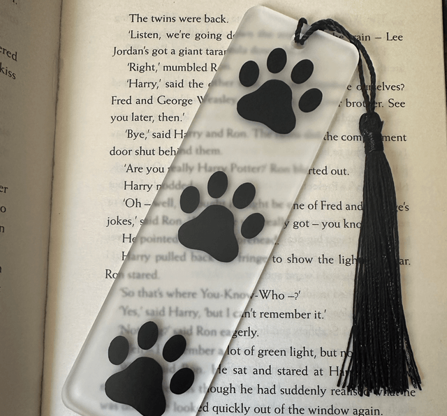 Acrylic Paw Print Bookmark