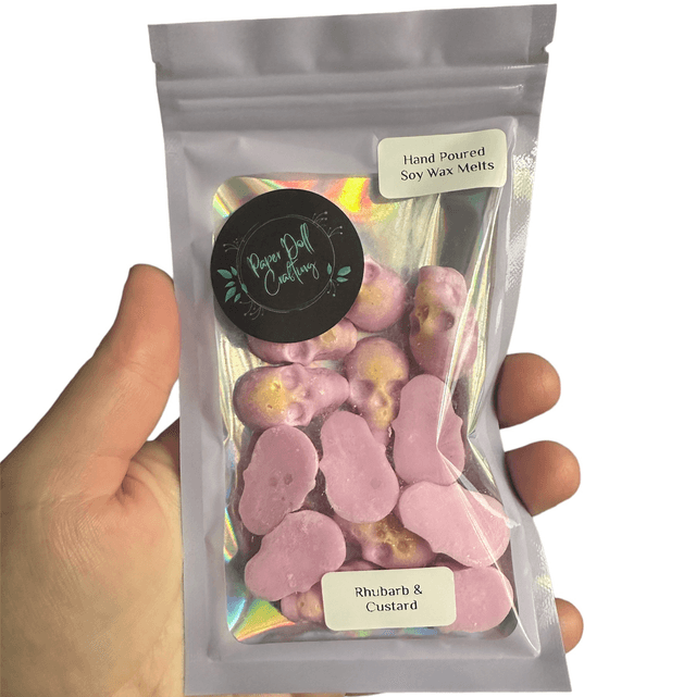  Soy Wax Melt Skulls - Rhubarb &amp; Custard