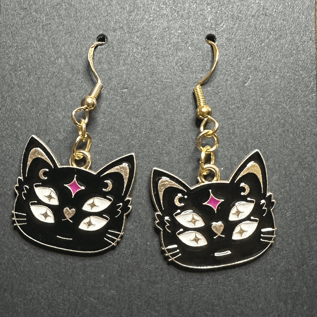 All Seeing Cat Earrings
