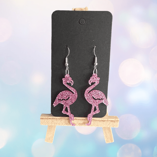 Acrylic Flamingo Dangle Earrings