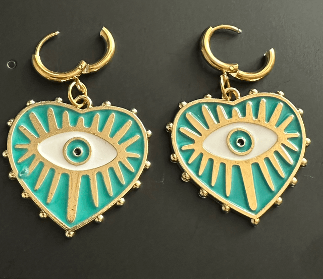 Turquoise Evil Eye Earrings